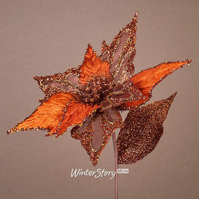 Пуансеттия на стебле Stortorge Helsingo 69 см Christmas Deluxe