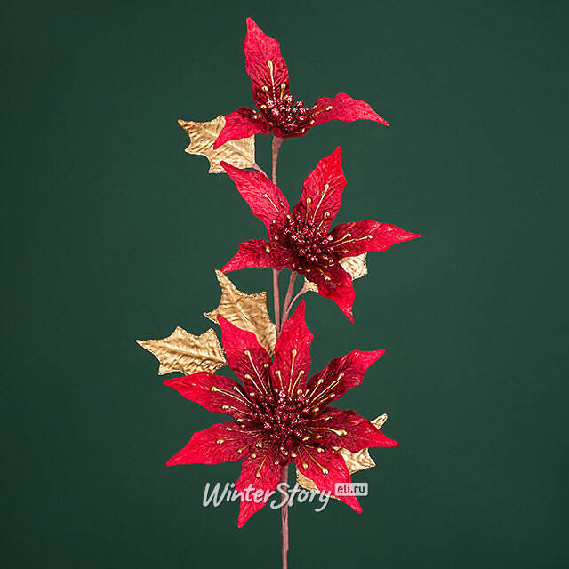 Пуансеттия на стебле Annese Marsala 72 см Christmas Deluxe