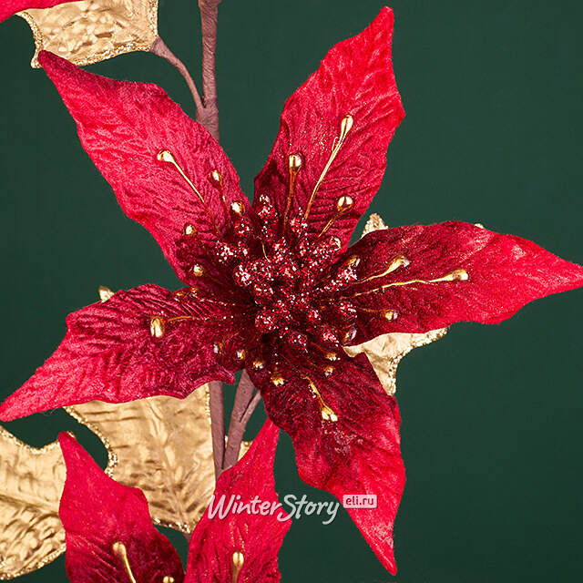 Пуансеттия на стебле Annese Marsala 72 см Christmas Deluxe