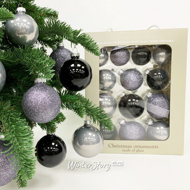 Набор стеклянных шаров Blanchett - Urban colors 5-7 см, 26 шт Christmas Deluxe (Кристмас Делюкс)