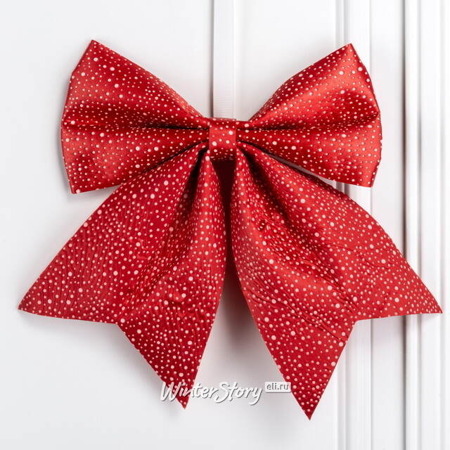 Бант для декора Пизелло 24*20 см красный Christmas Deluxe (Кристмас Делюкс)