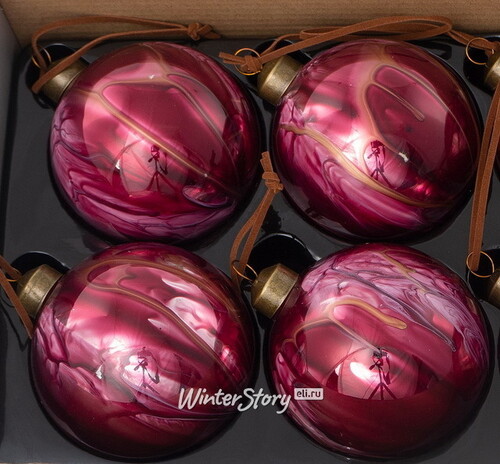 Набор стеклянных шаров Divorze Cremisi 8 см, 6 шт Christmas Deluxe