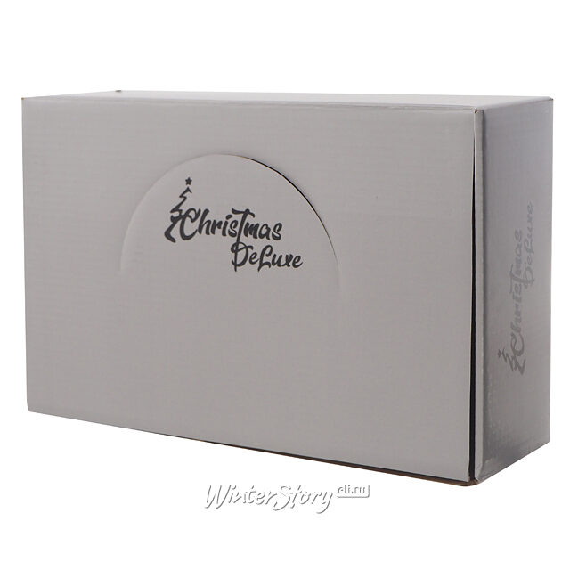 Набор стеклянных шаров Divorze Turchese 8 см, 5 шт, уцененный Christmas Deluxe (Кристмас Делюкс)