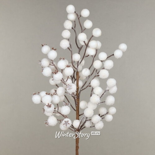 Декоративная ветка с белыми ягодами White Berry 36 см Christmas Deluxe