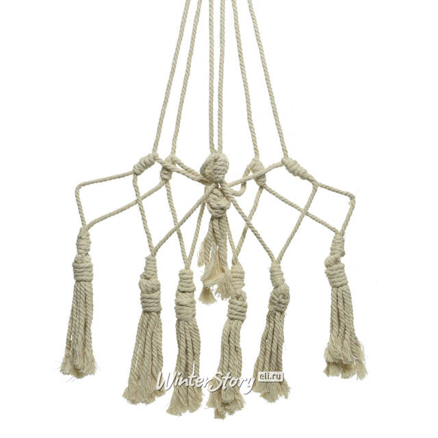 Макраме подвес для кашпо Catania Ivory 20 см Kaemingk