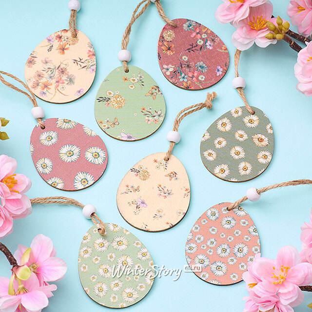 Пасхальные украшения Яйца Easter Master 7 см, 8 шт, подвеска Kaemingk