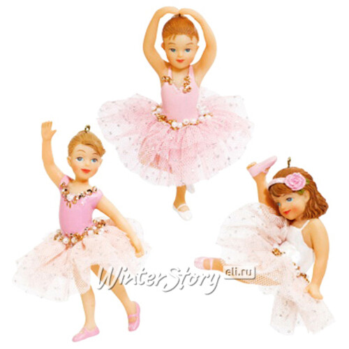 Набор елочных игрушек Юные балерины, 5-11 см, 3 шт, подвеска Holiday Classics