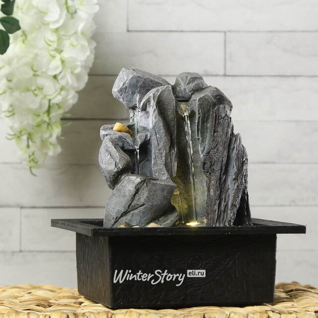 Настольный фонтан Корфос 24 см с LED подсветкой Kaemingk