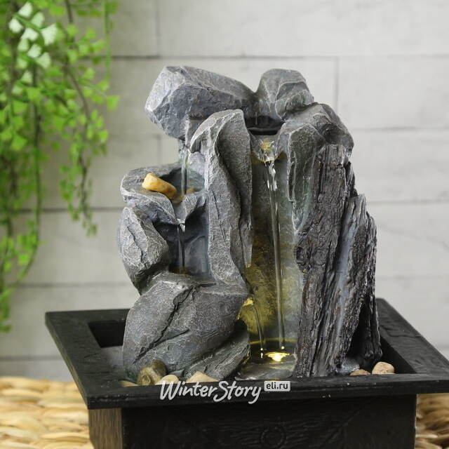 Настольный фонтан Корфос 24 см с LED подсветкой Kaemingk