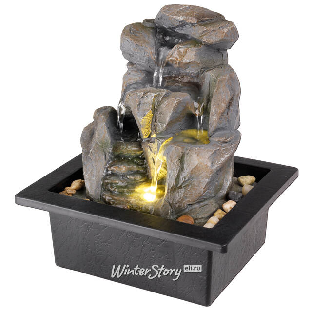 Настольный фонтан Коринф 24 см с LED подсветкой Kaemingk