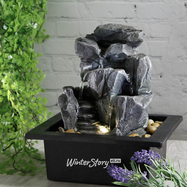 Настольный фонтан Коринф 24 см с LED подсветкой Kaemingk