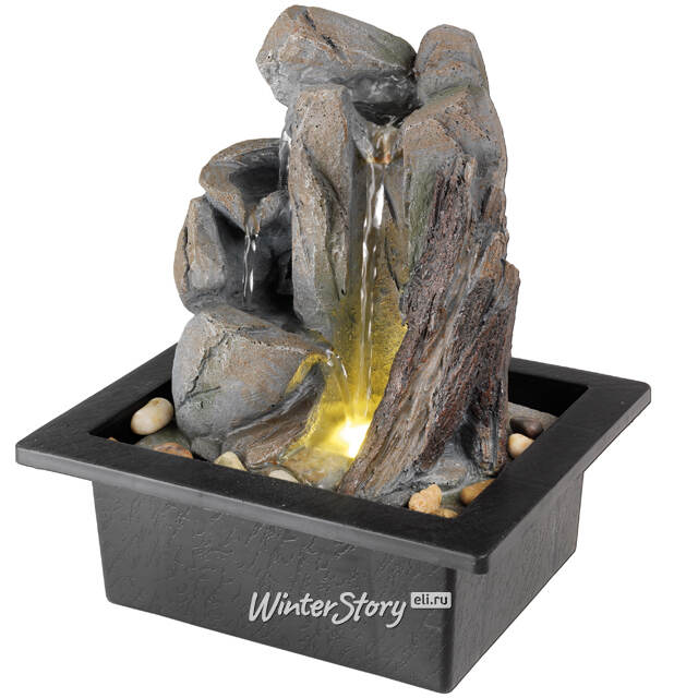 Настольный фонтан Корфос 24 см с LED подсветкой Kaemingk