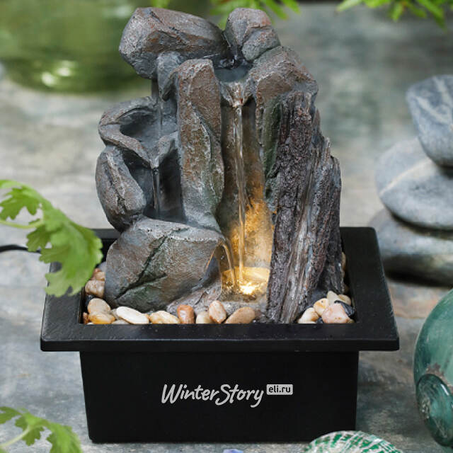 Настольный фонтан Корфос 24 см с LED подсветкой Kaemingk