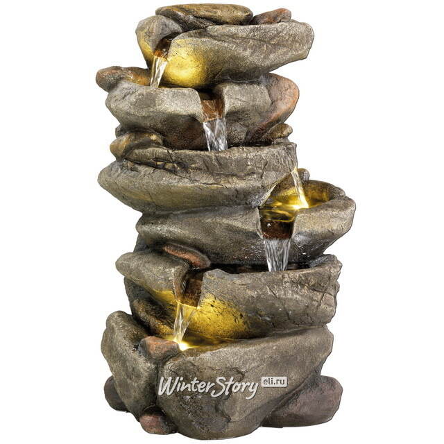 Декоративный фонтан Уотерфорд 51 см с LED подсветкой Winter Deco