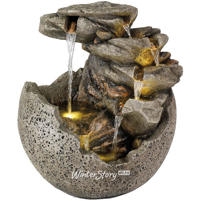 Декоративный фонтан Рейнфолл 60 см с LED подсветкой Winter Deco