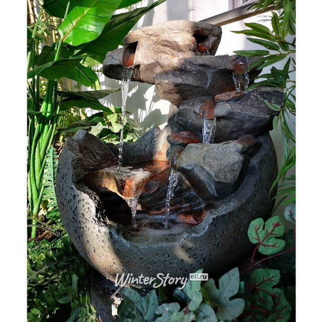 Декоративный фонтан Рейнфолл 60 см с LED подсветкой Winter Deco