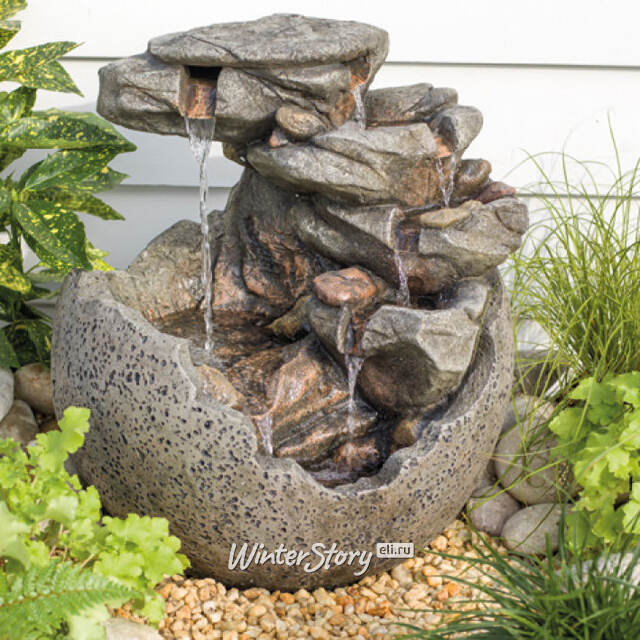Декоративный фонтан Рейнфолл 60 см с LED подсветкой Winter Deco