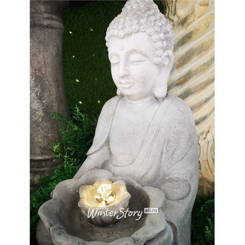Декоративный фонтан Цветок Лотоса 71 см с LED подсветкой Kaemingk