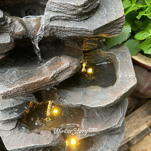 Декоративный фонтан Аламере 39 см с LED подсветкой Kaemingk