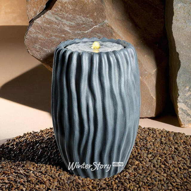 Декоративный фонтан Ritteri 54 см антрацитовый, с LED подсветкой Kaemingk