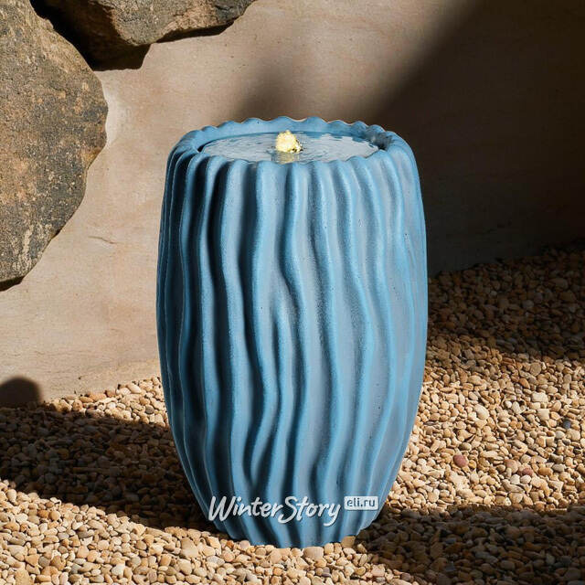 Декоративный фонтан Ritteri 54 см лазурный, с LED подсветкой Kaemingk