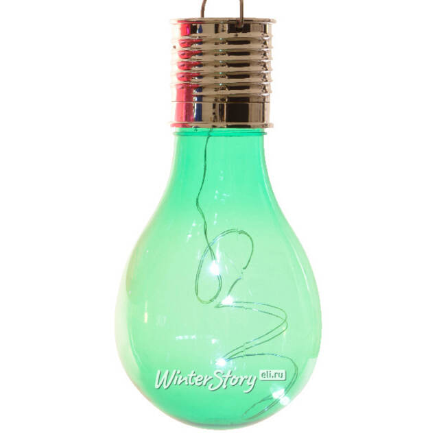 Подвесной светильник на солнечной батарее Лампочка Solar Colors 14 см с теплыми белыми LED, зелёный, P44 Kaemingk