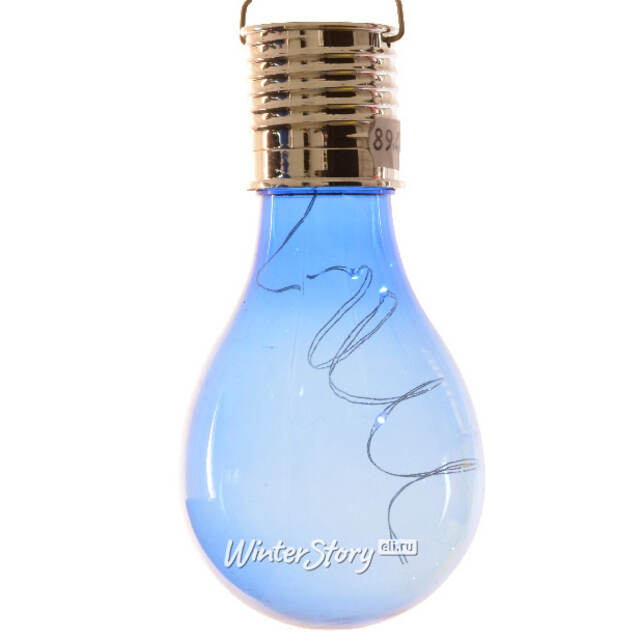 Подвесной светильник на солнечной батарее Лампочка Solar Colors 14 см с теплыми белыми LED, синий, IP44 Kaemingk