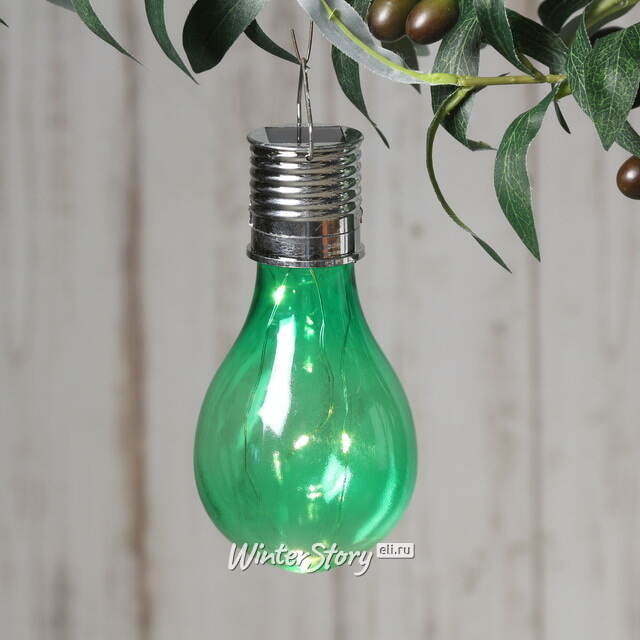 Подвесной светильник на солнечной батарее Лампочка Solar Colors 14 см с теплыми белыми LED, зелёный, P44 Kaemingk