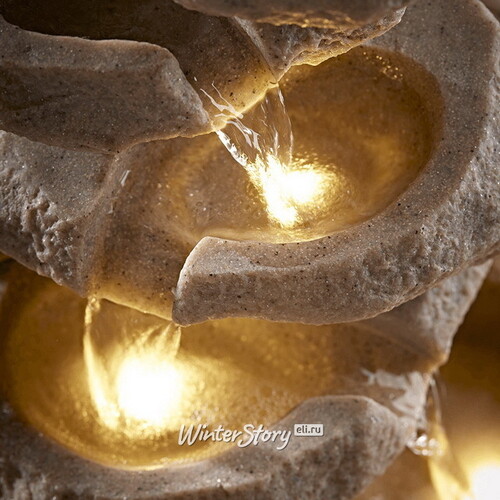 Декоративный фонтан Нордфолл 35 см с LED подсветкой Kaemingk