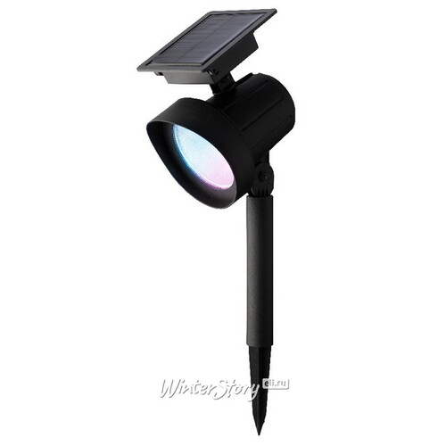 Солнечный светильник - прожектор Solar Lakey 32 см, 2 шт, 8 режимов смены цветов, IP44 Kaemingk