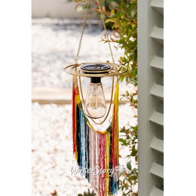 Подвесной светильник на солнечной батарее Solar Boho - Multicolor 38 см, IP44 Kaemingk