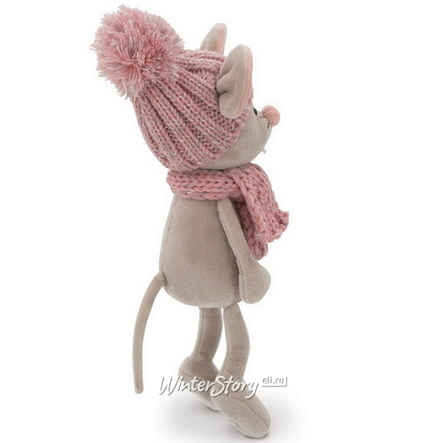 Мягкая игрушка Мышка Мася 20 см в розовом шарфе и шапочке Orange Toys