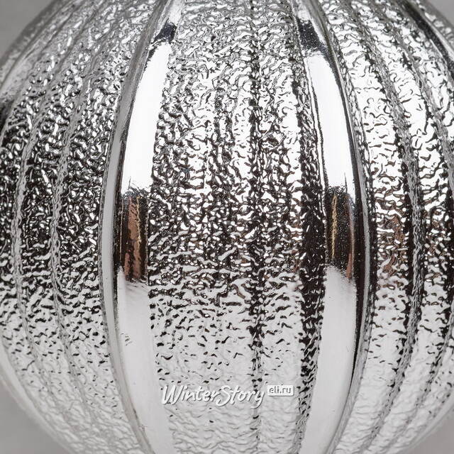 Набор пластиковых шаров Luxurious Shine 8 см серебряный, 6 шт Winter Deco