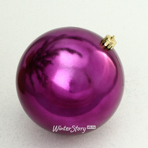 Пластиковый шар 14 см royal purple глянцевый Winter Deco