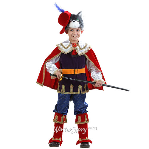Карнавальный костюм Кот в сапогах-1, рост 116 см Батик