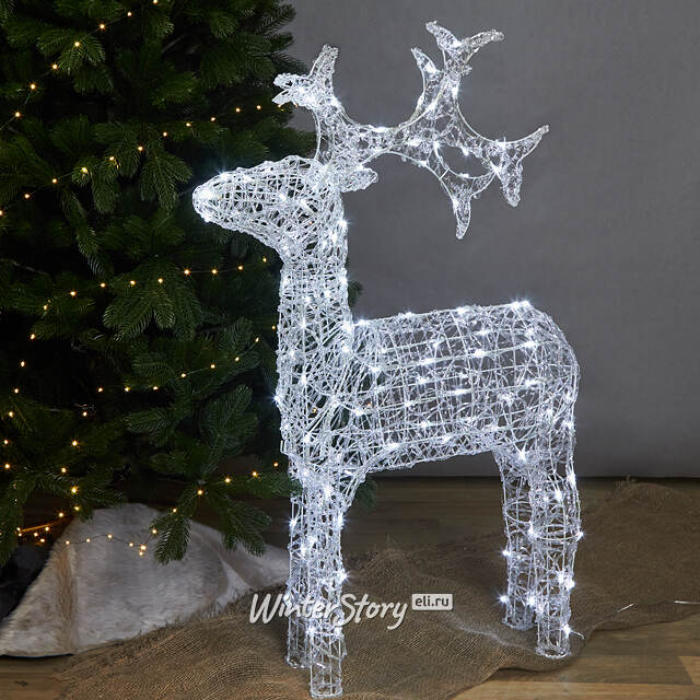 Олень светящийся Ажурный 120 см, 120 холодных белых LED ламп, IP44 Kaemingk