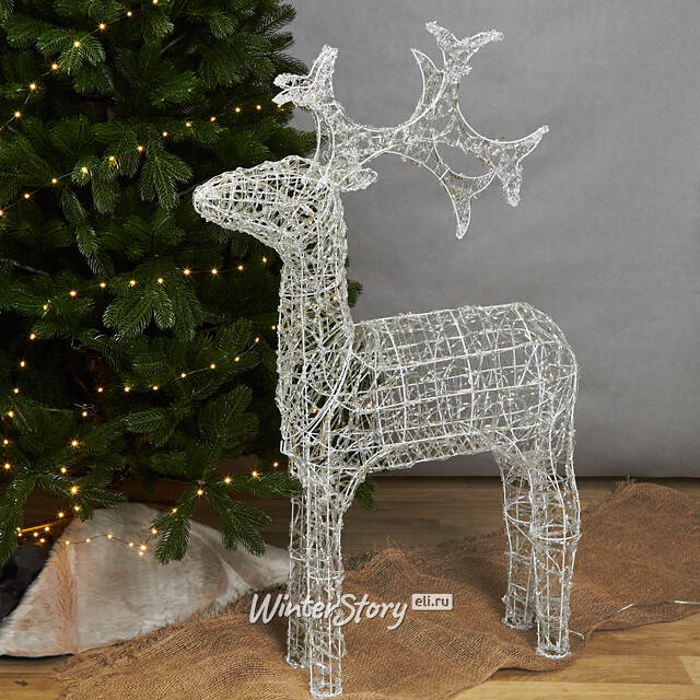 Олень светящийся Ажурный 120 см, 120 холодных белых LED ламп, IP44 Kaemingk