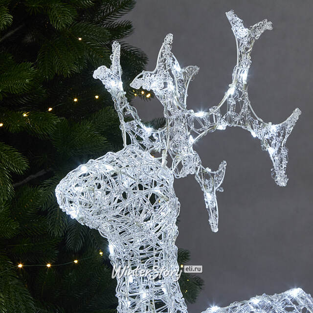Олень светящийся Ажурный 120 см, 120 холодных белых LED ламп, IP44 Kaemingk