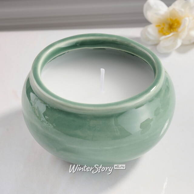 Ароматическая свеча Barnsley Sage 9 см зеленая Koopman