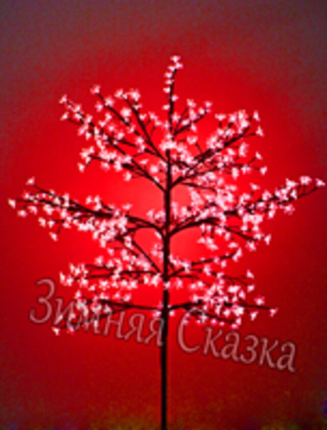 Светодиодное дерево "Сакура", 200 см, уличное, 936 КРАСНЫХ LED ламп BEAUTY LED