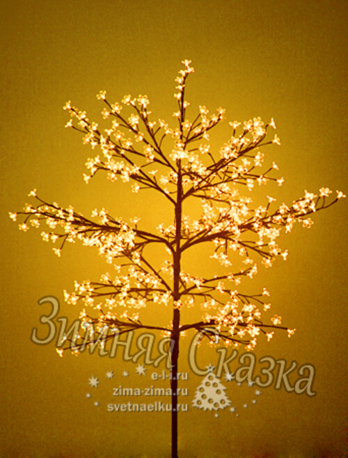 Светодиодное дерево Сакура 250 см, 1440 желтых LED ламп, IP44 BEAUTY LED