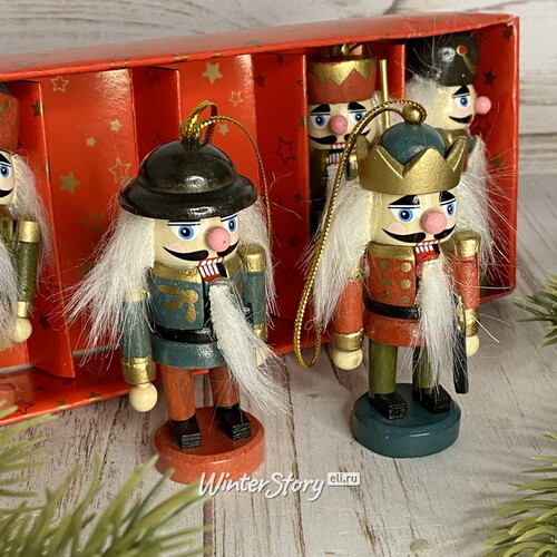 Набор деревянных елочных игрушек Королевские Гвардейцы 8 см, 6 шт Breitner