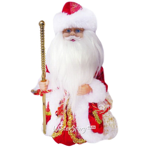 Музыкальный Дед Мороз в красном кафтане 30 см, батарейки Новогодняя Сказка