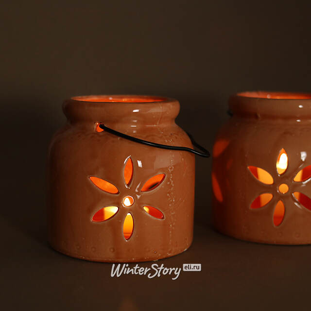 Керамический подсвечник Sevilla Flower 12 см Kaemingk (Кейминг)
