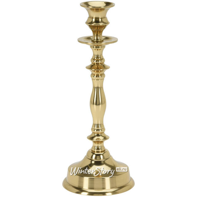 Металлический подсвечник для 1 свечи Марэль 27 см золотой Koopman