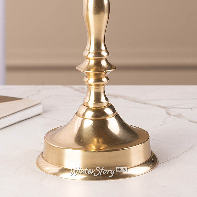 Металлический подсвечник для 1 свечи Марэль 27 см золотой Koopman