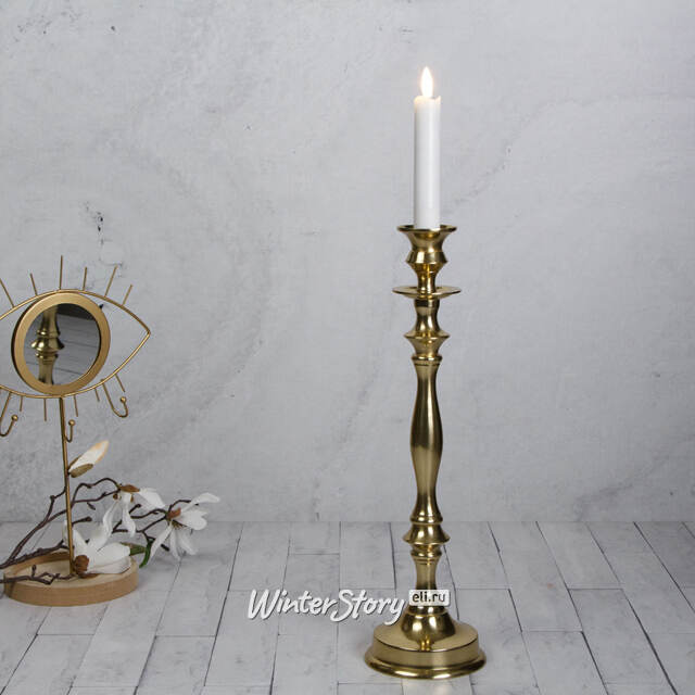 Металлический подсвечник для 1 свечи Марэль 37 см золотой Koopman