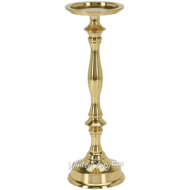 Металлический подсвечник для 1 свечи Марэль 31 см золотой Koopman