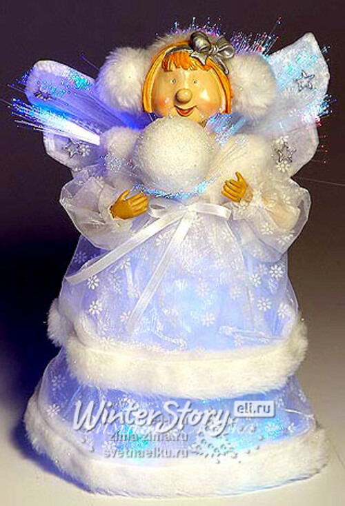 Ангел белый со снежком HollClass