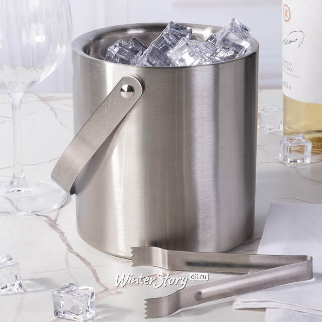 Ведерко для льда с крышкой и щипцами, 15*16 см Koopman